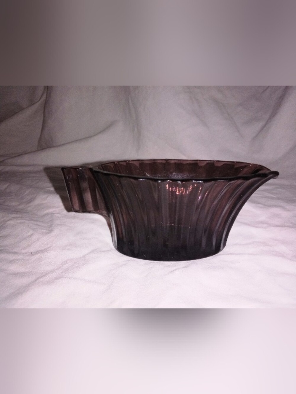 Vintage Hazel Atlas Purple Amethyst Ribbed Creamer